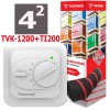 Термомат TVK-1200 BL 4 кв.м.+Thermoreg TI-200