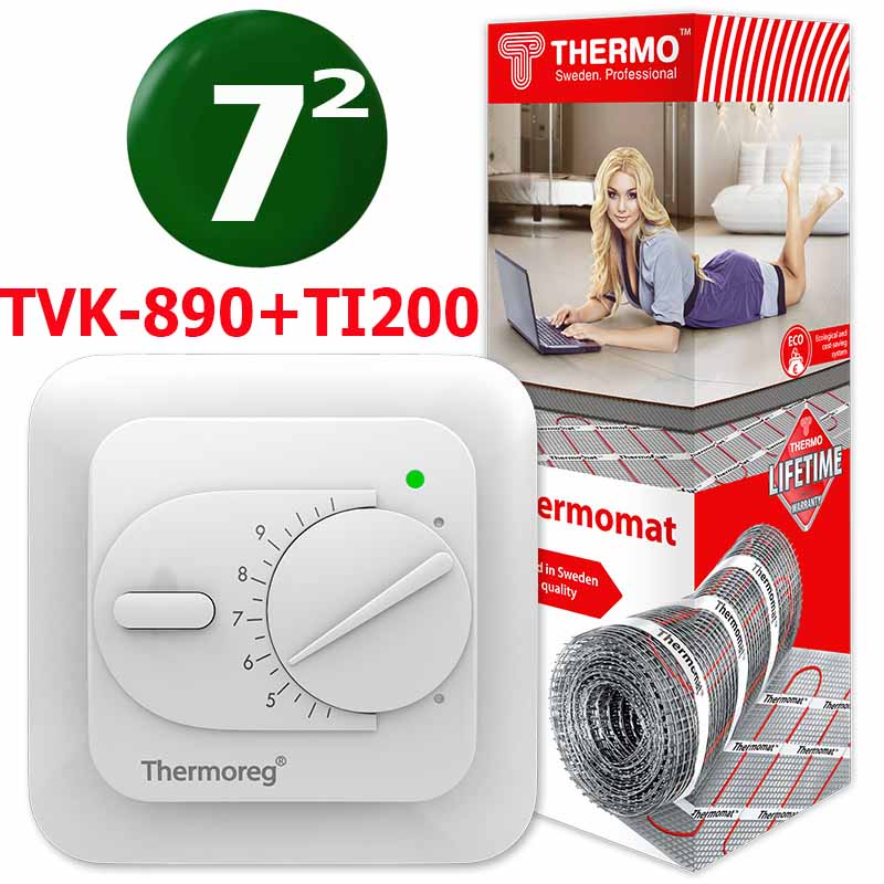 Термомат TVK-890 7 кв.м. + Thermoreg TI-200